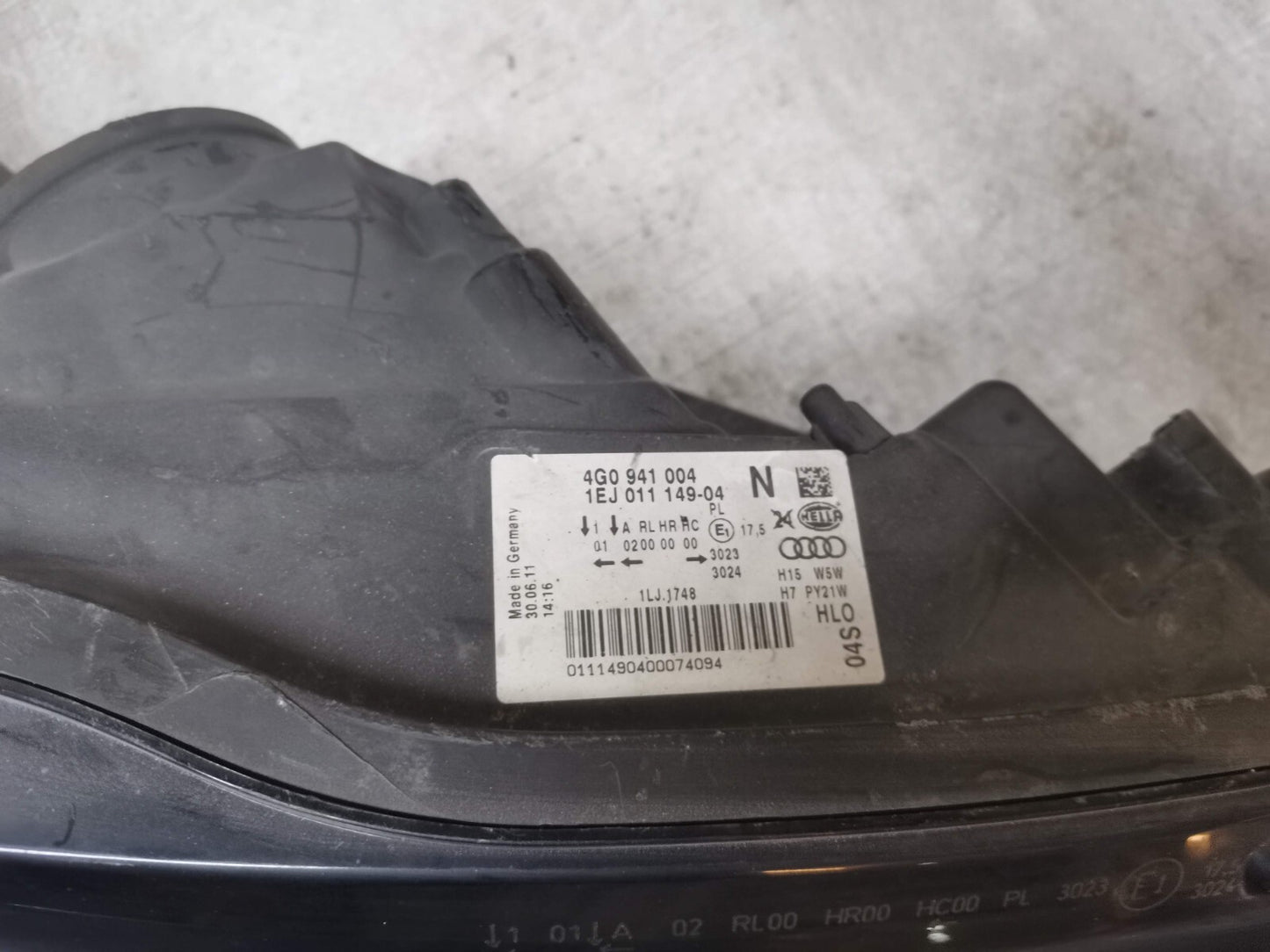 AUDI A6 C7 2013 FRONT RIGHT HEADLIGHT 4G0941004N aua691