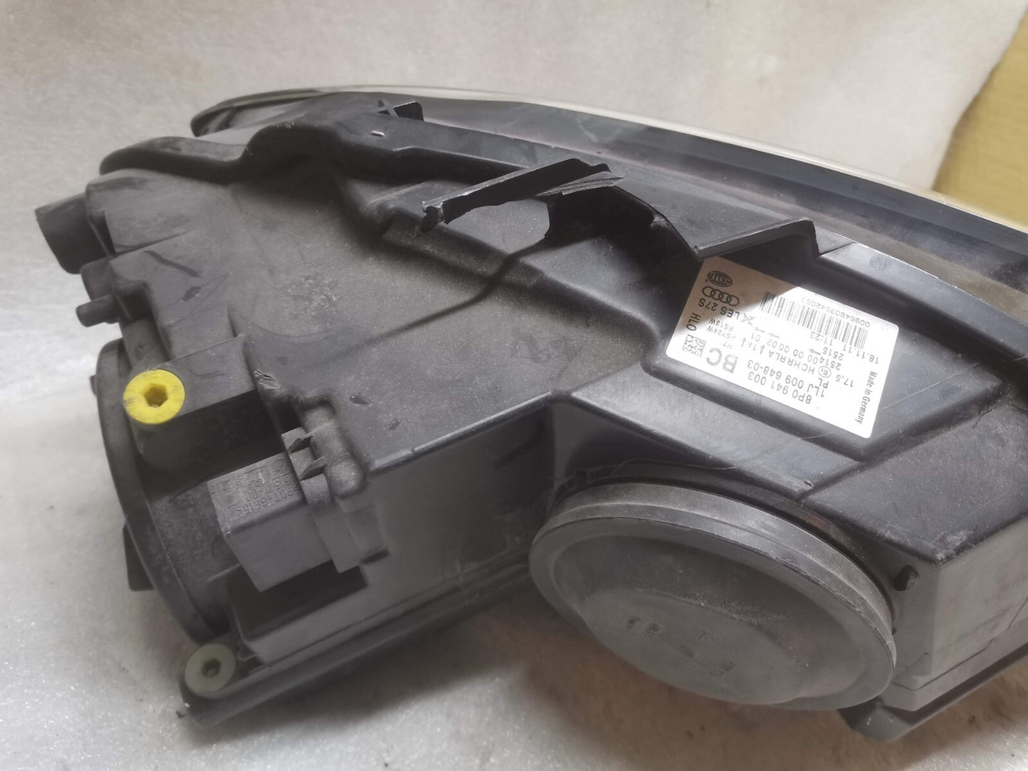 AUDI A3 8P 2008 TO 2012 PASSENGER SIDE N/S HEADLIGHT P/N 8P0941003 AU122