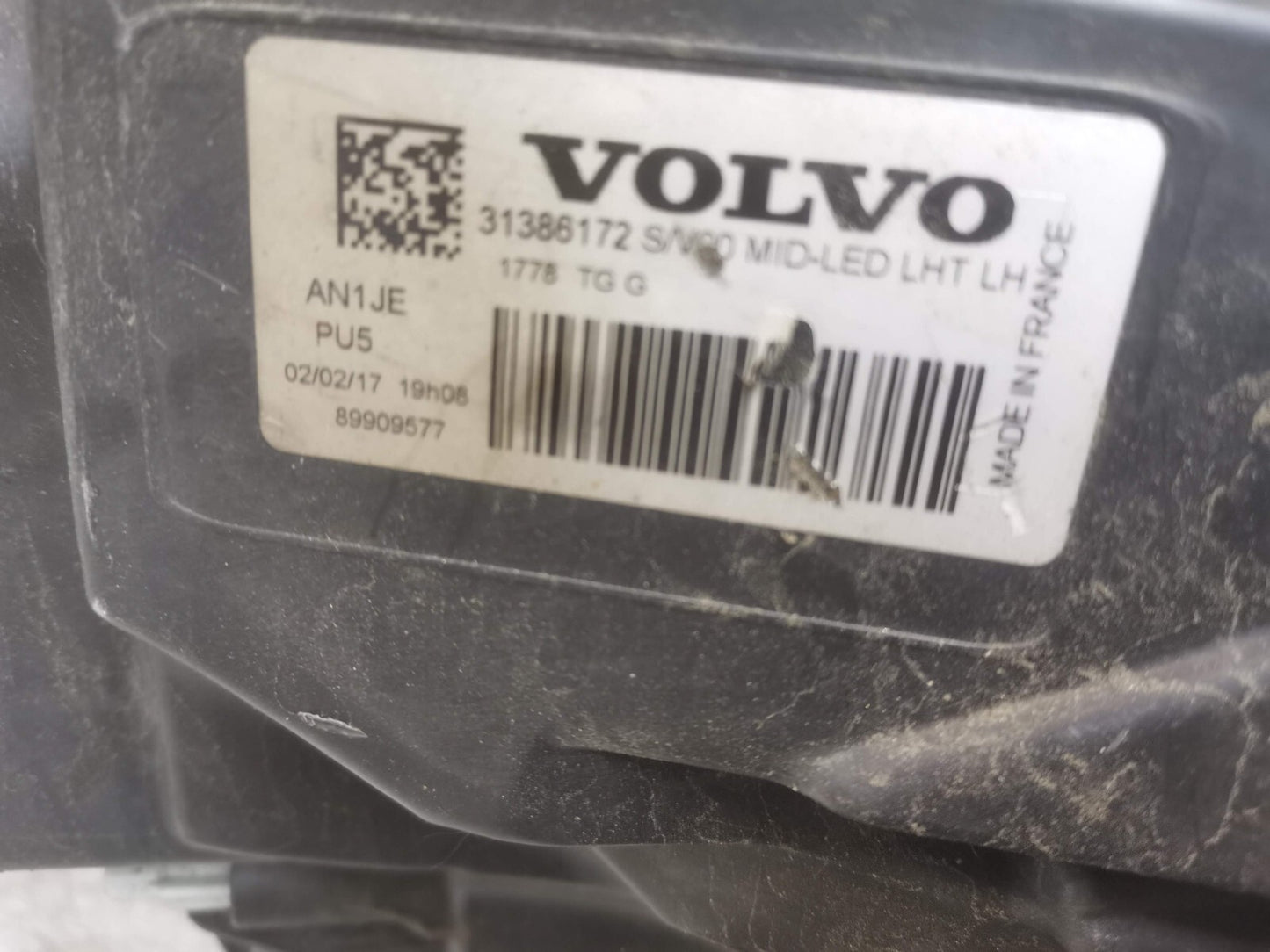 Volvo S90, V90 2016 Left headlight headlamp 31386172 vo9038