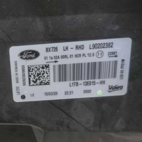 FORD PUMA 2019+ LED GENUINE PASSENGERS LEFT HEADLIGHT L1TB-13E015-HH FOMO4