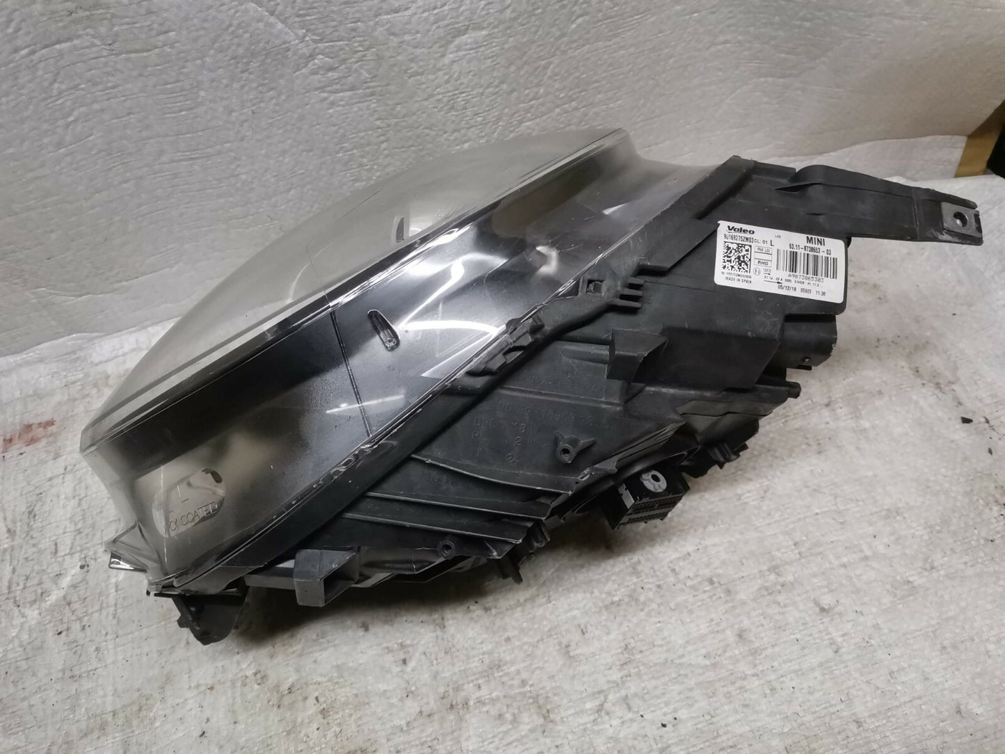 MINI 2018 BMW F56 N/S PASSENGER FULL LED BLACK GENUINE - 6311 8738653 bm5630