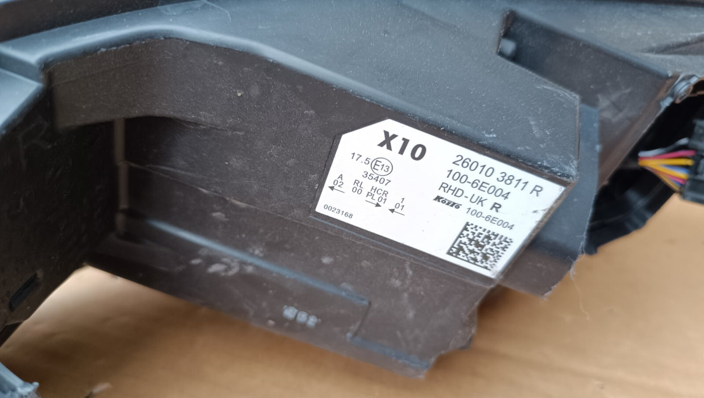 RENAULT ZOE 2020-2023 GENUINE RIGHT DRIVER SIDE HEADLIGHT 260103811R ren62