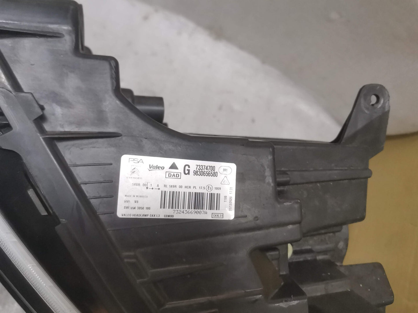 CITROEN C4 FULL LED VISION HEADLIGHT LEFT/PASSENGER SIDE 9830656580 psa38
