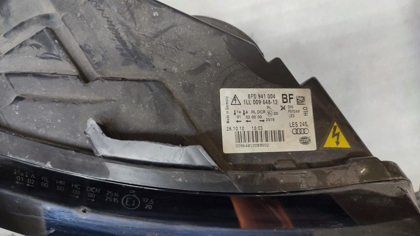 Audi A3 S3 RS3 8P Facelift Headlight Drivers Right 2008-2012 8P0941004 BF au140