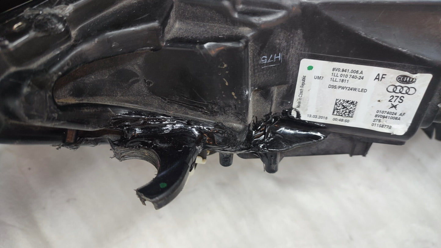 AUDI A3 HEADLIGHT BI XENON DRIVER SIDE RIGHT O/S 2012-16 8V0941006A au172