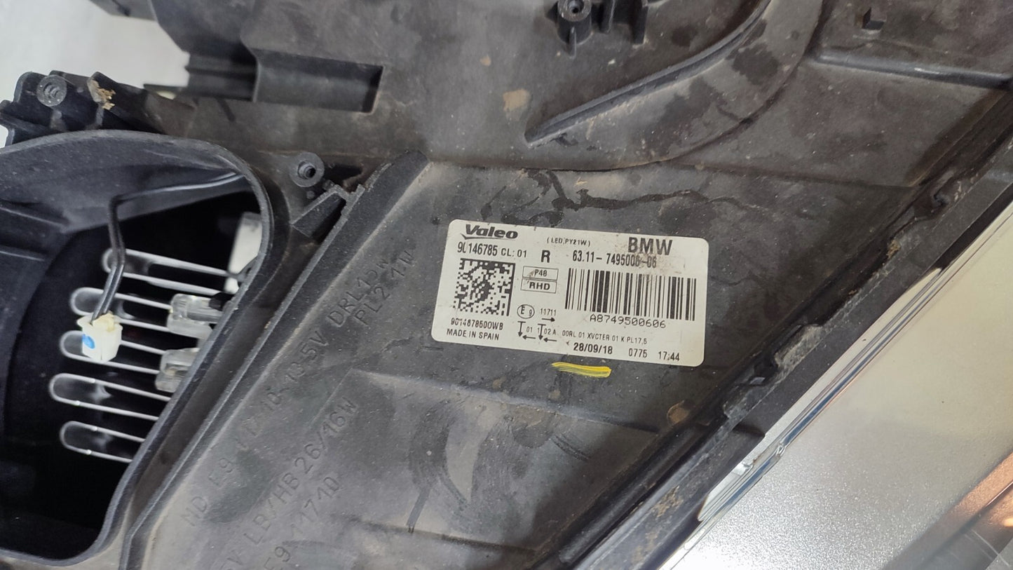 Bmw X1 F48 Led 2018 Headlight RH Genuine Oem unit bm4878