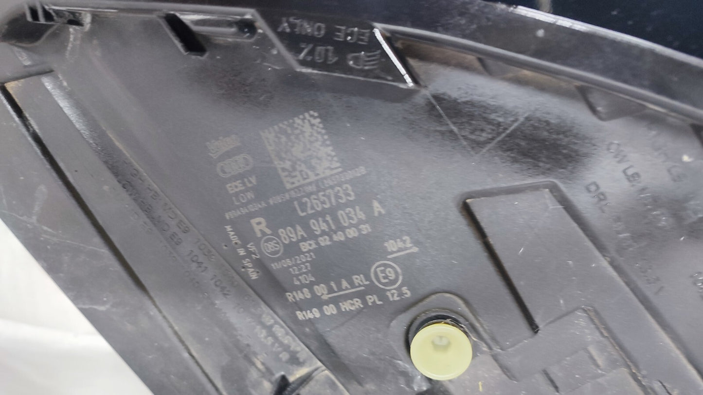 AUDI Q4 E-TRON 2019-ON GENUINE RIGHT-DRIVER FRONT LED HEADLIGHT 89A941034A au165