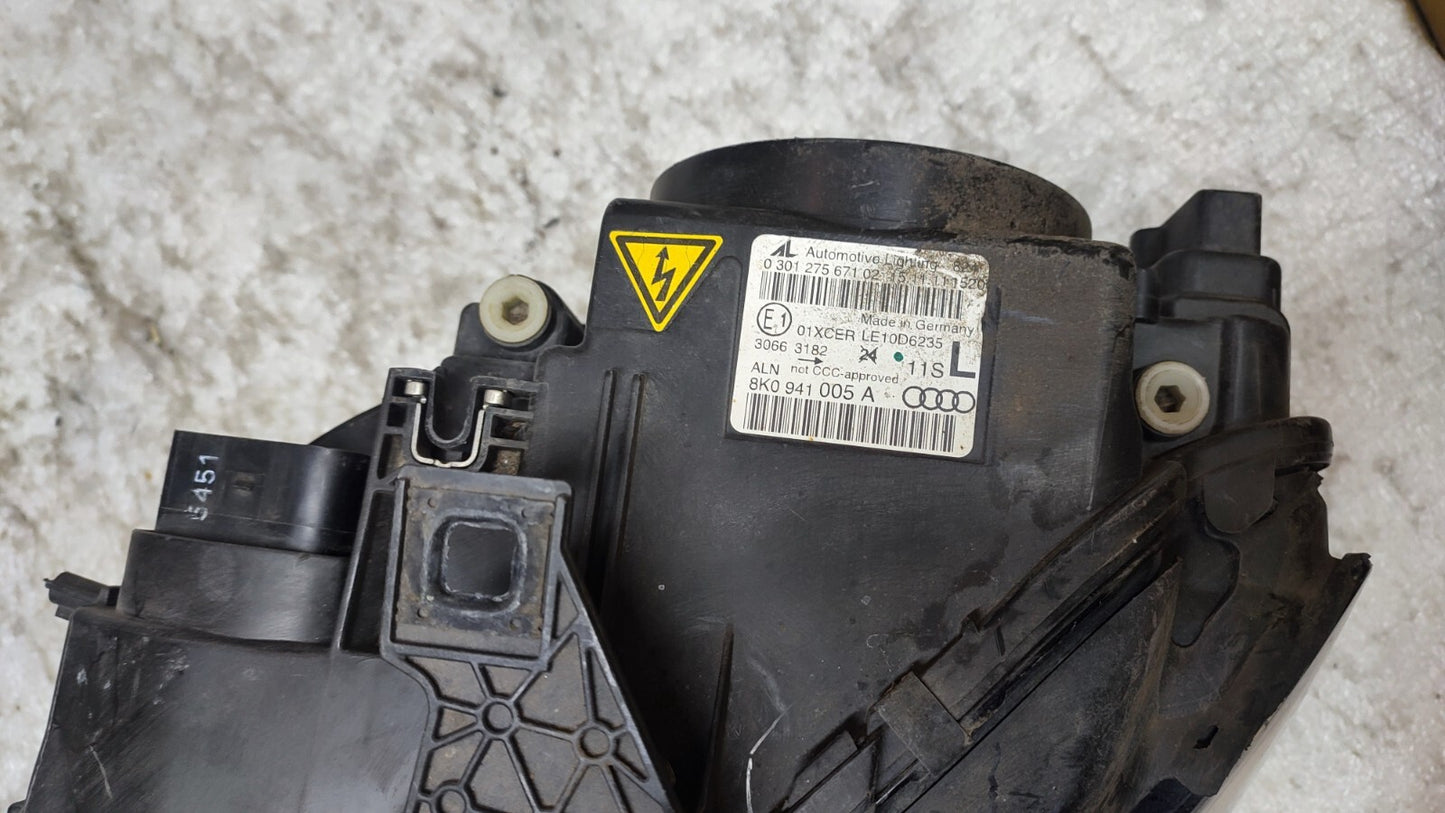 AUDI A4 B8.5 XENON HEADLIGHT FRONT LEFT PASSENGER SIDE 2012 8K0941005A aua4148