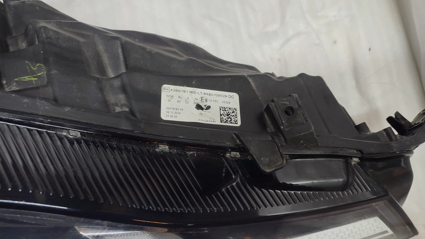 JAGUAR F PACE XF X260 X761 DRIVER SIDE LED HEADLIGHT GENUINE MK8313W029DE jlr58