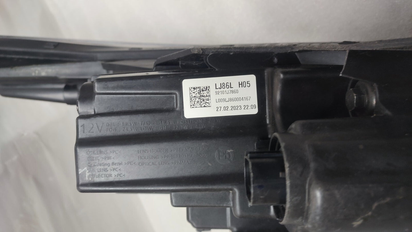 KIA XCEED NEARSIDE LEFT LED HEADLIGHT 92101J7860