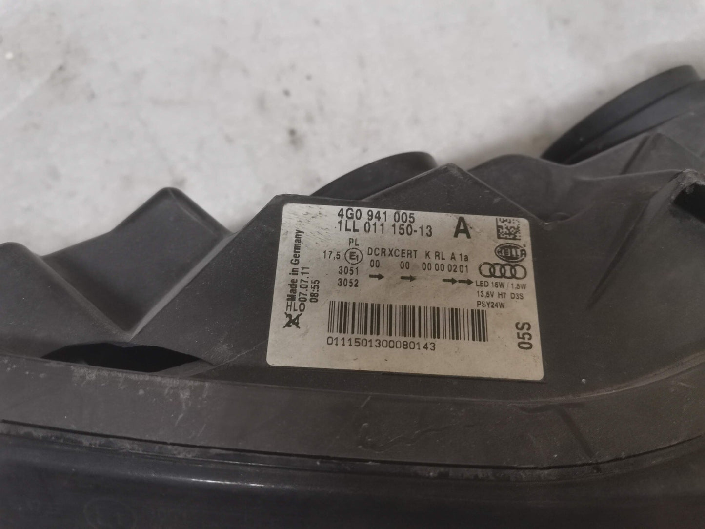 Audi A6 2012-16 Xenon LED Headlight Passenger Side LH Genuine 4g0941005 au128