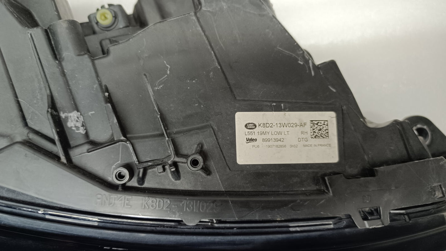 RANGE ROVER EVOQUE L551 LED HEADLIGHT RIGHT SIDE K8D213W029AF jlr67