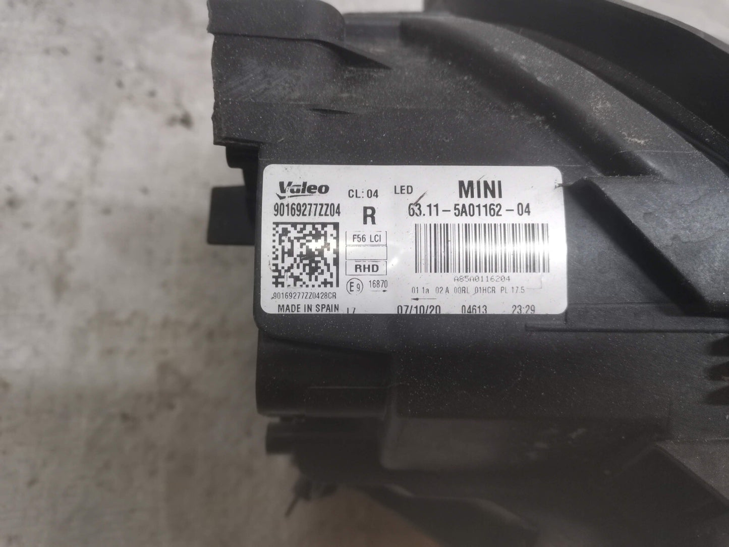 MINI ONE COOPER F55 F56 F57 FACELIFT O/S HEADLIGHT 6311-5A01162-04 2018+ bm5642