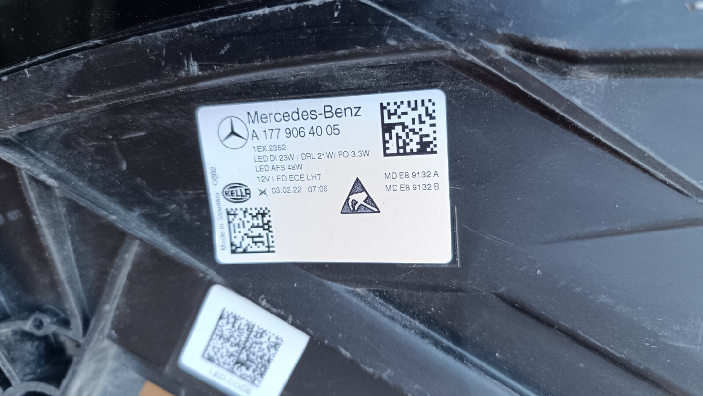 Mercedes A Class W177 Facelift LED O/S Right Headlight A1779064005 m107