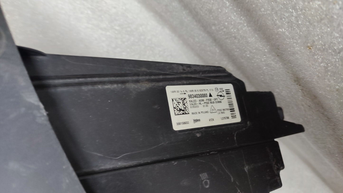 VAUXHALL MOKKA 2020-2023 FULL LED HEADLIGHT LEFT PASSANGER SIDE 9834030080 v107