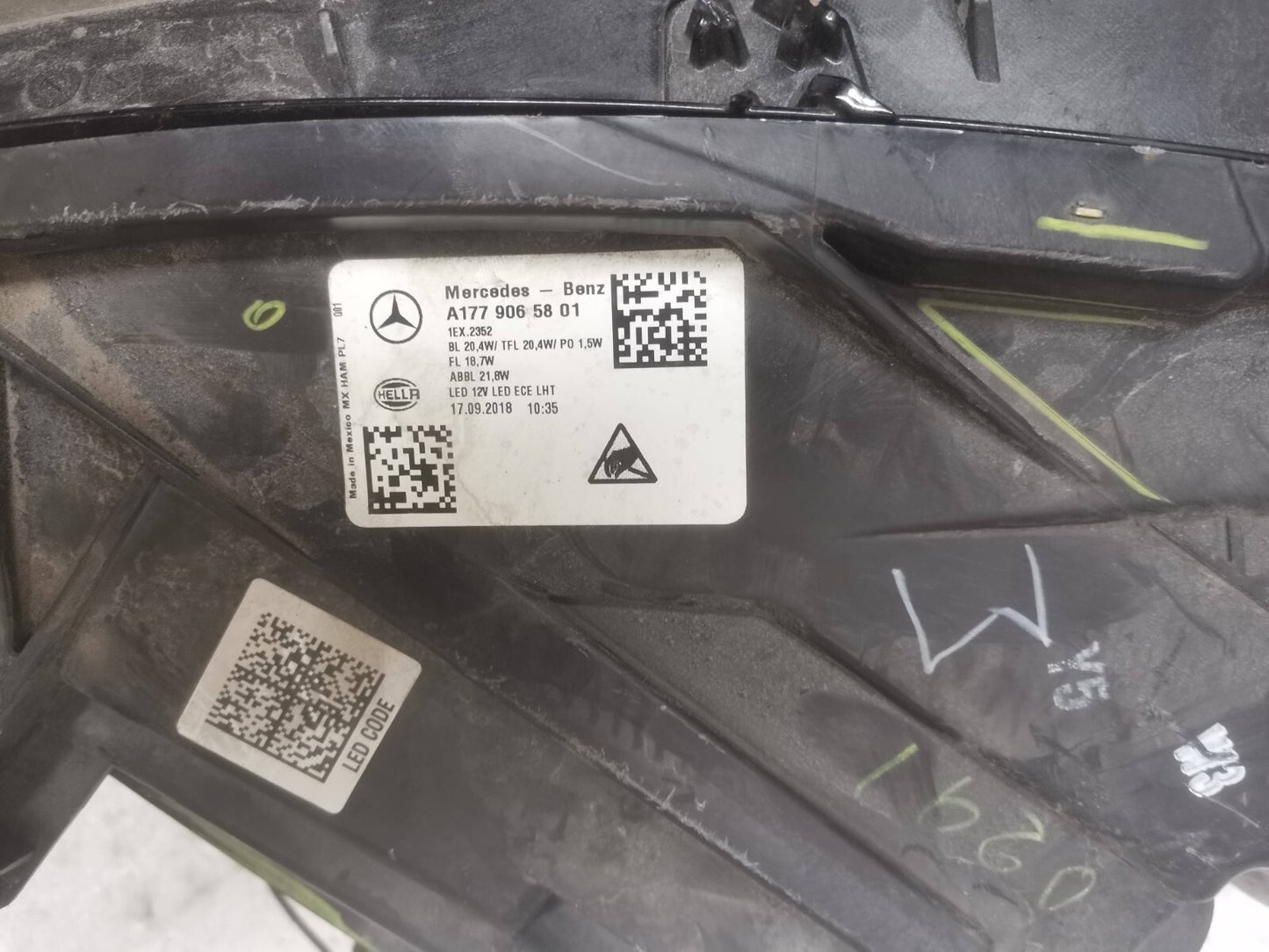 MERCEDES A-CLASS W177 2018 ONWARDS LED HEADLIGHT RH DRIVER SIDE A1779065801 m67