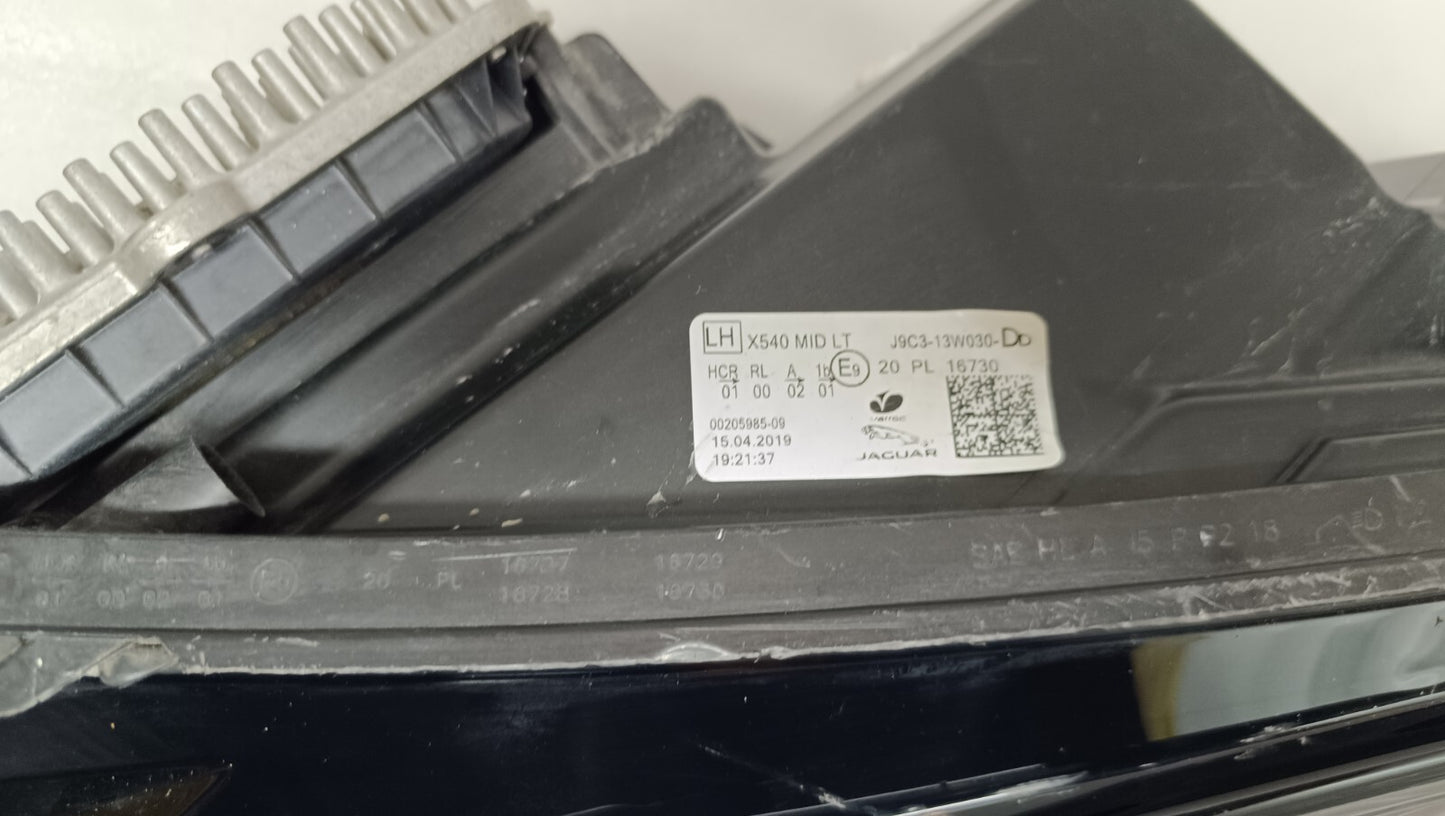 JAGUAR E PACE X540 NSF PASSENGERS SIDE FRONT LEFT LED HEADLIGHT J9C313W030DD j75