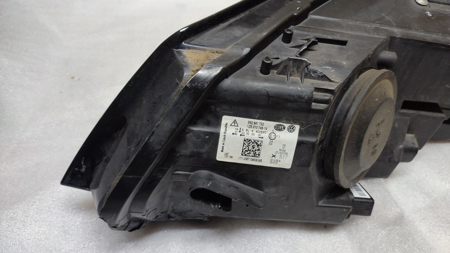VOLKSWAGEN TIGUAN HEADLIGHT XENON FRONT RIGHT DRIVER SIDE R LINE MK1 vw142