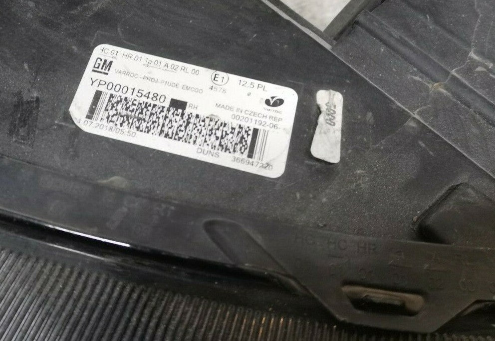 VAUXHALL GRANDLAND X HALOGEN DRIVER HEADLIGHT 2016+ 366947220 vxgx23