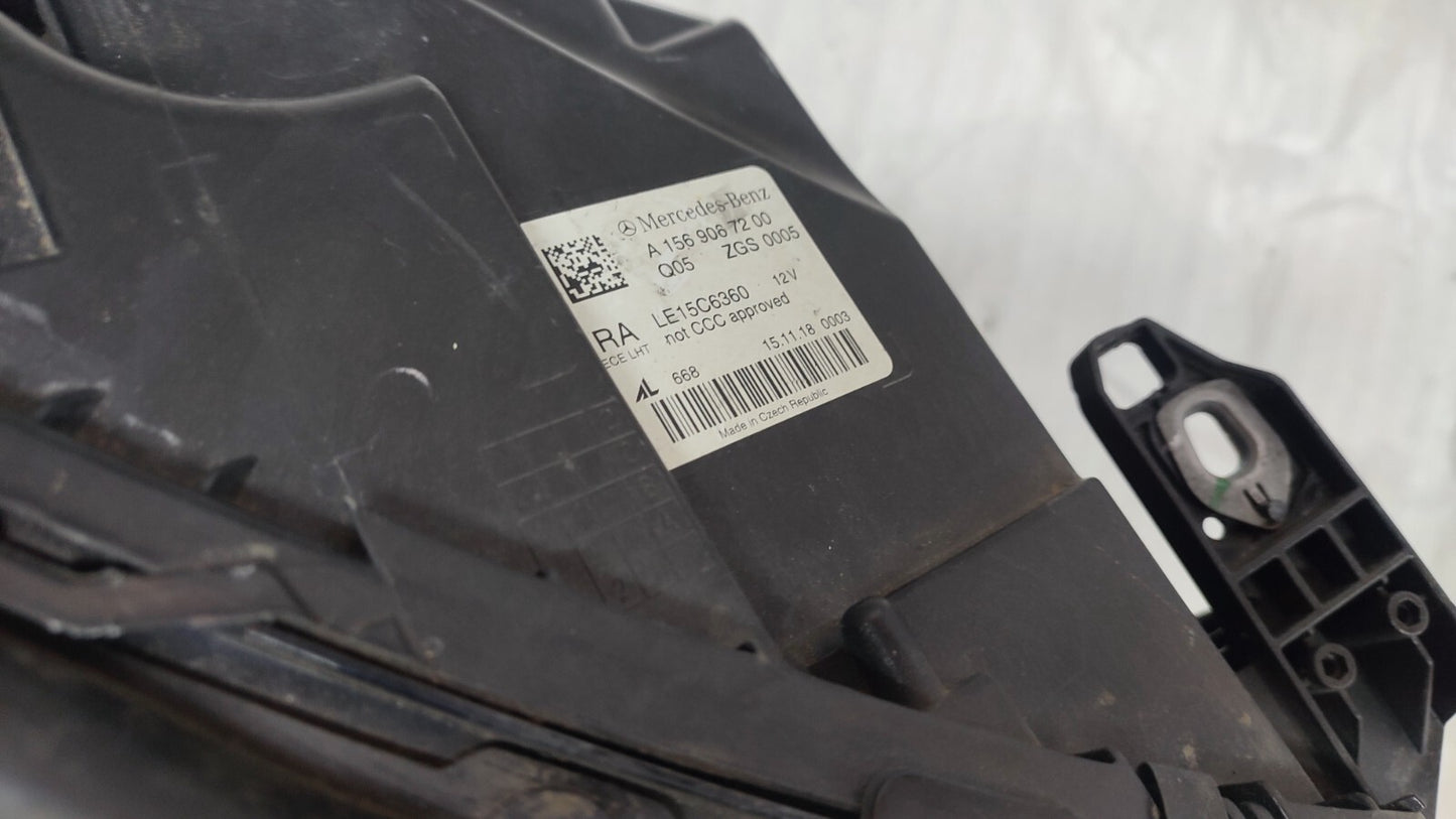 MERCEDES BENZ GLA FRONT RIGHT LED HEADLIGHT GENUINE 17-20 A1569067200 m156101