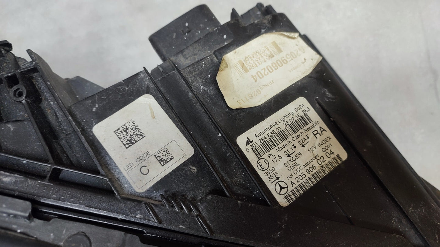 MERCEDES C CLASS W205 HYBRID LED DRIVERS SIDE RIGHT HEADLIGHT A2059060204 m71