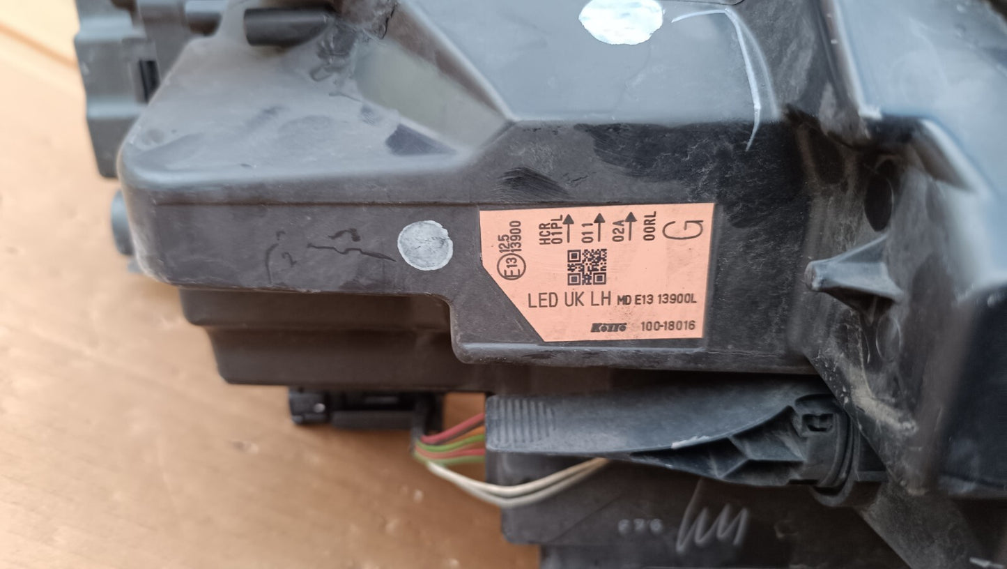 NISSAN QASHQAI Mk2 (J11) Left Passenger Side Front Headlight LED 100-18016 ni62