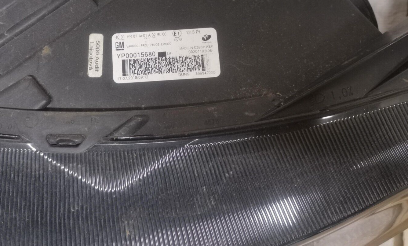 VAUXHALL GRANDLAND X HALOGEN DRIVER HEADLIGHT 2016+ YP00015680 366947220 vxgx20