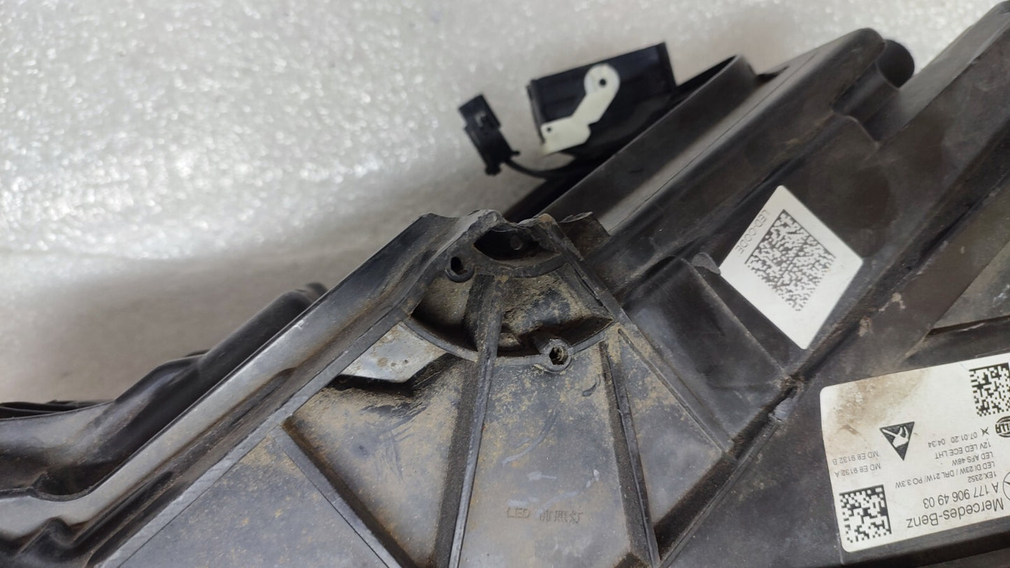 MERCEDES-BENZ W177 A-CLASS PASSENGER SIDE HEADLIGHT A1779064903 2018-2022 m92