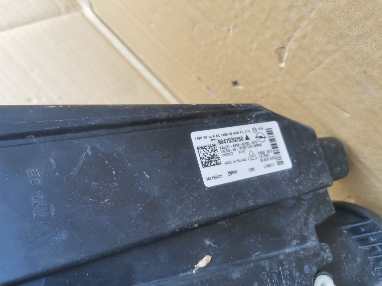 VAUXHALL Mokka 2020+ Full LED Headlight Left side 9847939280 368158932 vxmo38