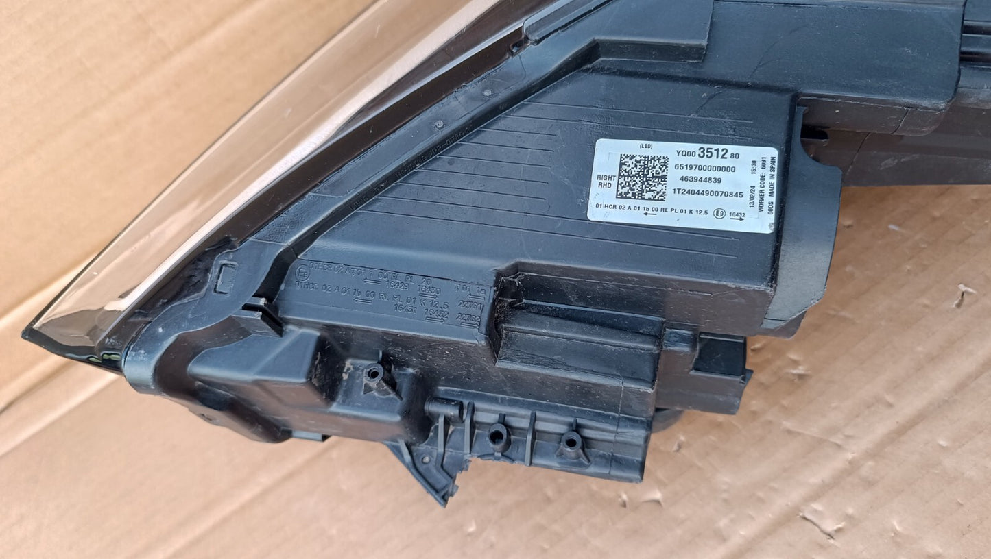 VAUXHALL Crossland X 2017- Front Right Headlight  Lamp FULL LED YQ00351280 v120