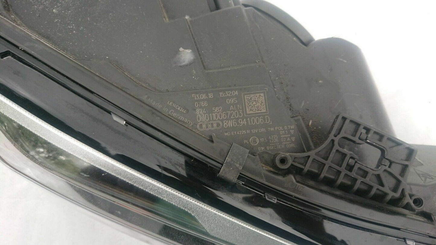 Audi A5 Genuine Drivers Side Headlight 2018 8W6941006D Xenon LED aua59