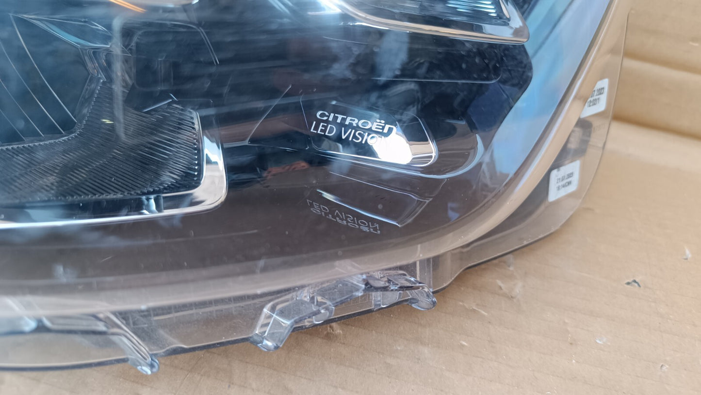CITROEN C3 GENUINE 2020-23 DRIVER SIDE RIGHT LED VISION HEADLIGHT 9836159080 p98