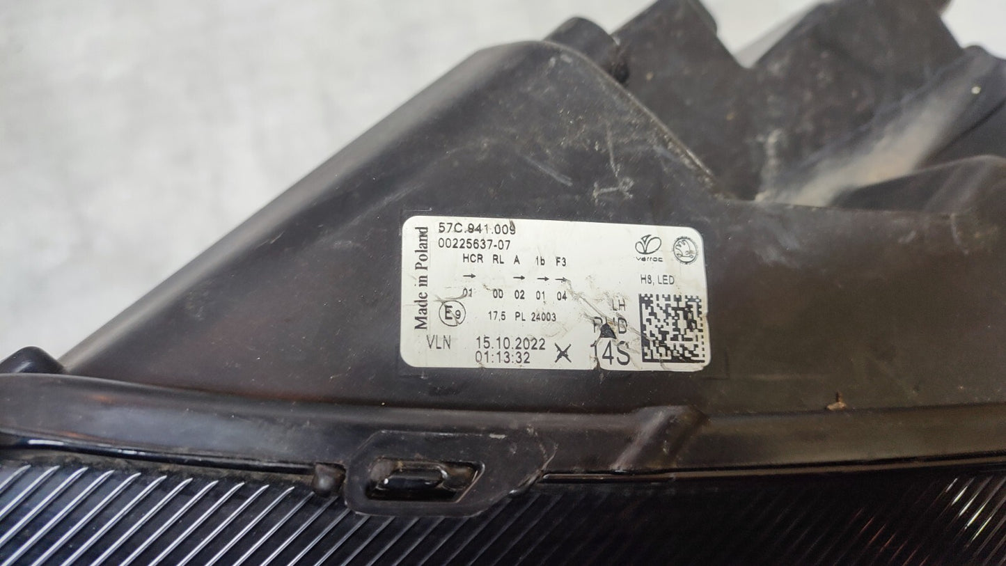 Skoda Karoq FACELIFT LED Headlight Light Lamp 2021- N/S 57C941009 skkq81