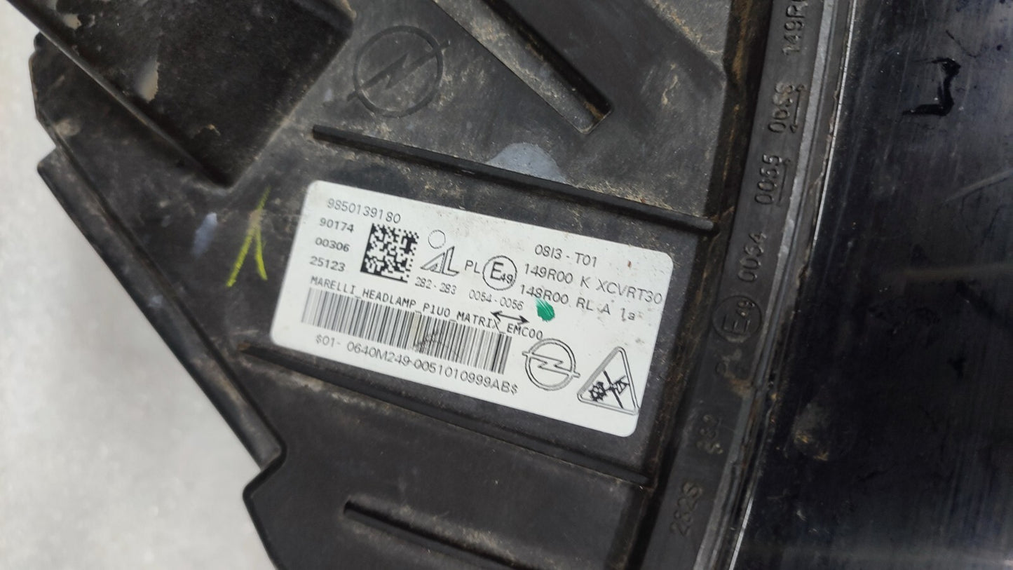 VAUXHALL GRANDLAND LUX LED FRONT LEFT PASSENGER LED HEADLIGHT 9850139180 vx86