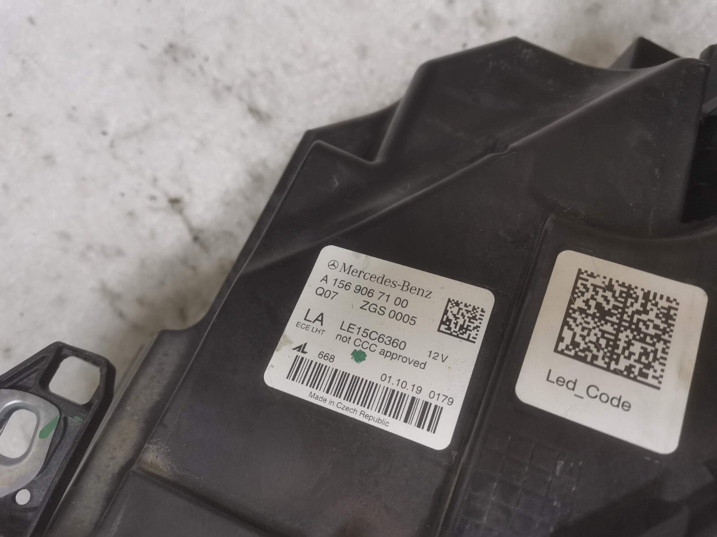 MERCEDES BENZ GLA 2017 -2020 LED PASSENGERSIDE HEADLIGHT A1569067100 m15650