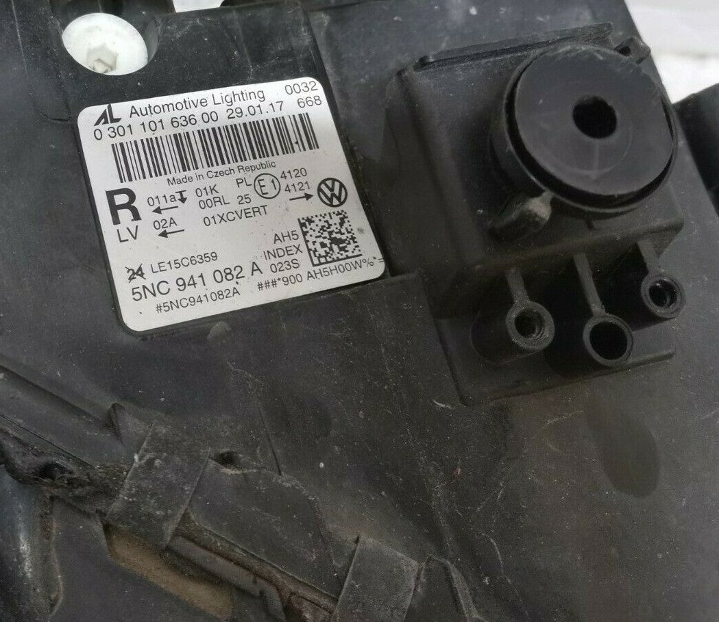 VOLKSWAGEN TIGUAN HEADLIGHT 2016-2020 DRIVER SIDE LED RHD 5NC941082A vwtg53