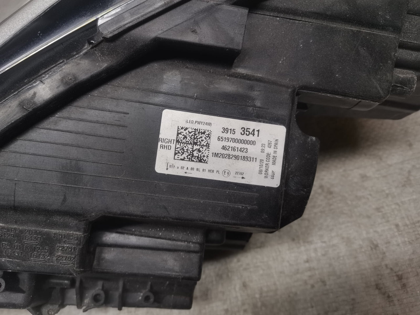 VAUXHALL CROSSLAND 2017-2021 DRIVER SIDE LED HEADLIGHT 39153541 vxcr29r