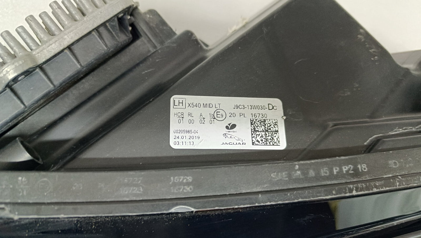 JAGUAR E PACE X540 LEFT SIDE PASSENGER HEADLIGHT J9C313W030DC j76