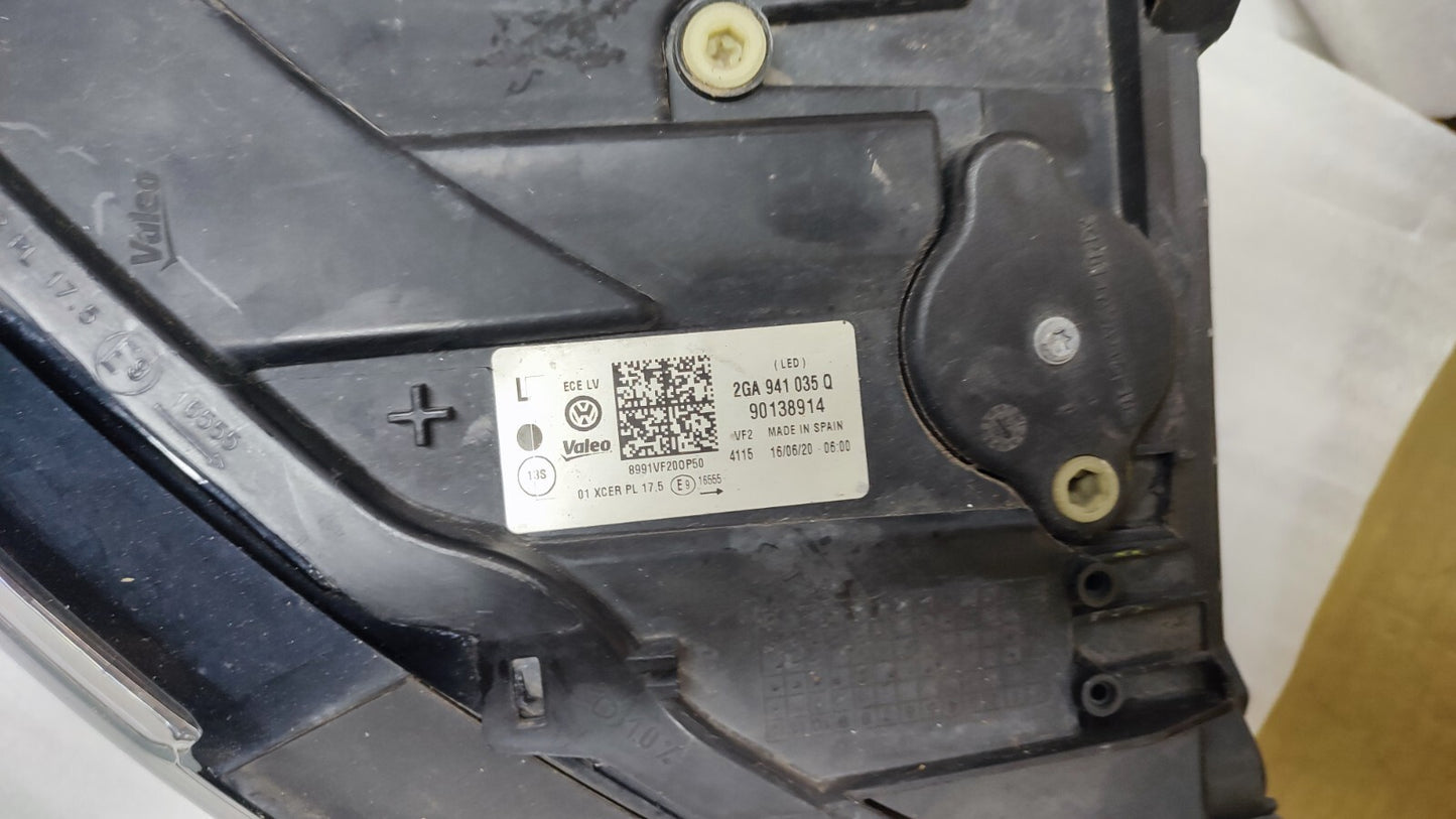 VOLKSWAGEN T-ROC R LINE N/S PASSENGER SIDE FULL LED HEADLIGHT 2GA941035Q vw150