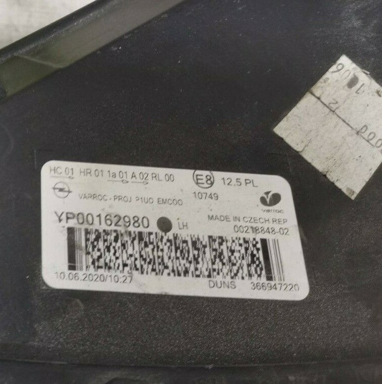 VAUXHALL GRANDLAND X LED PASSENGER HEADLIGHT yp00162980 2016+ vxgx16