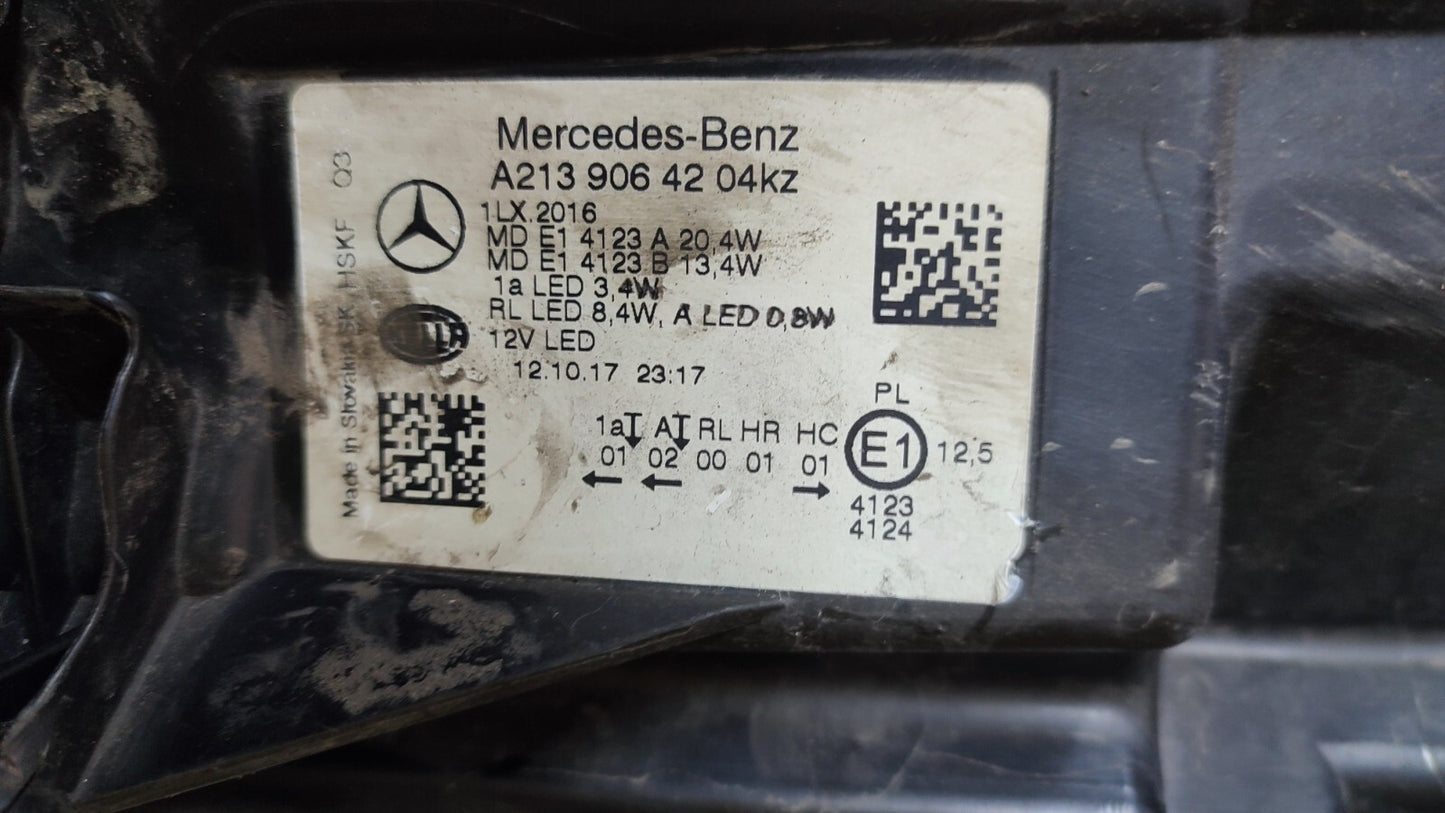 MERCEDES E CLASS 2016-2020 DRIVER SIDE LED XENON HEADLIGHT A2139064204 m21375