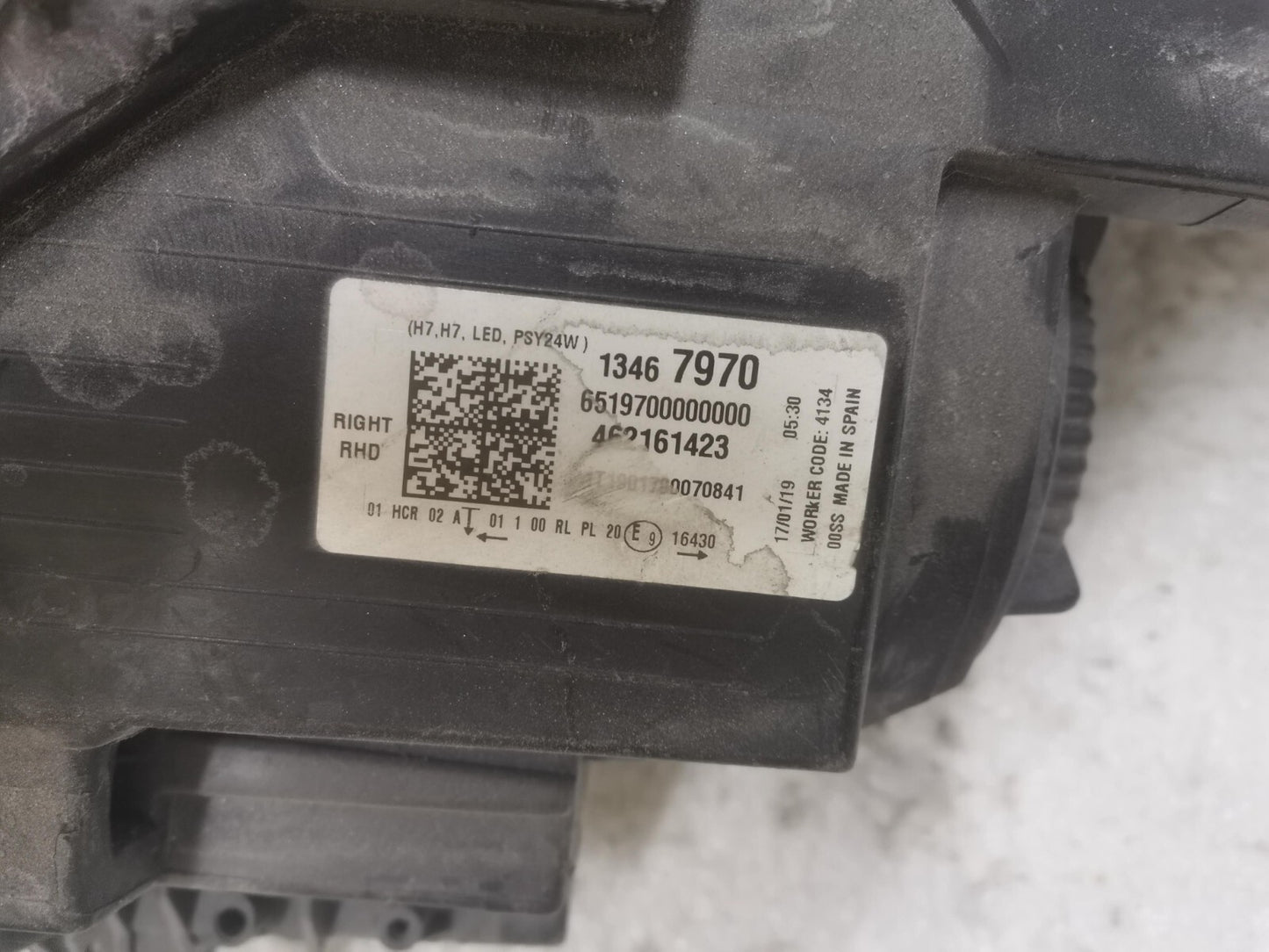 VAUXHALL CROSSLAND X 2017-2021 DRIVER SIDE HALOGEN HEADLIGHT 13467970 vxcr69