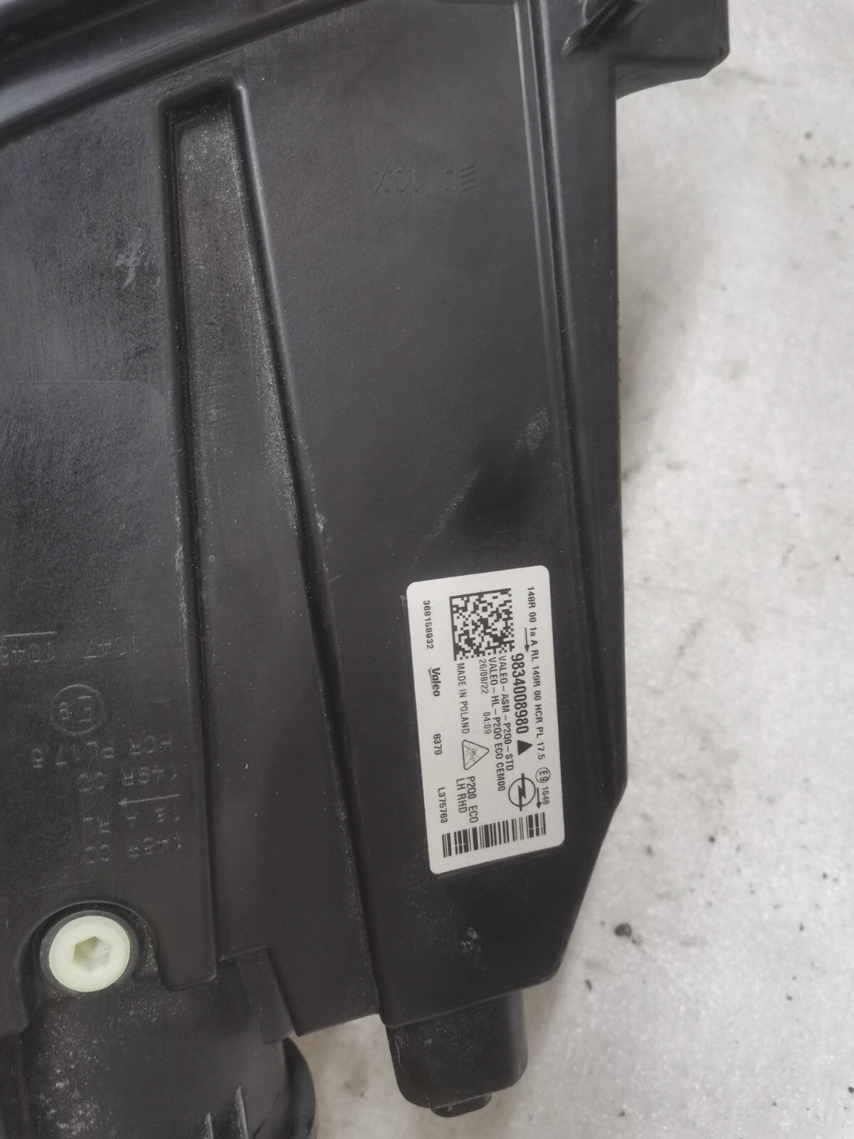 VAUXHALL OPEL MOKKA '20-ON FRONT LEFT UK PASSENGER LED HEADLIGHT 9834008980 vx46