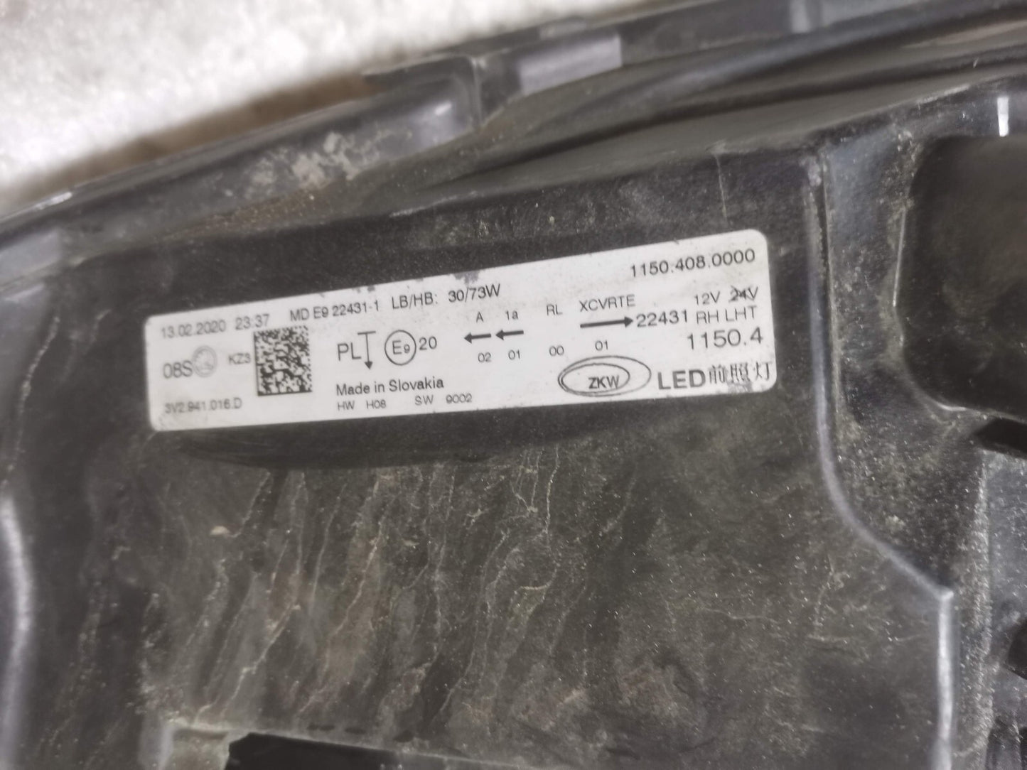 SKODA SUPERB MK3 FACELIFT CRYSTAL LED HEADLIGHT 2018-21 DRIVER O/S 3V2941016D 76