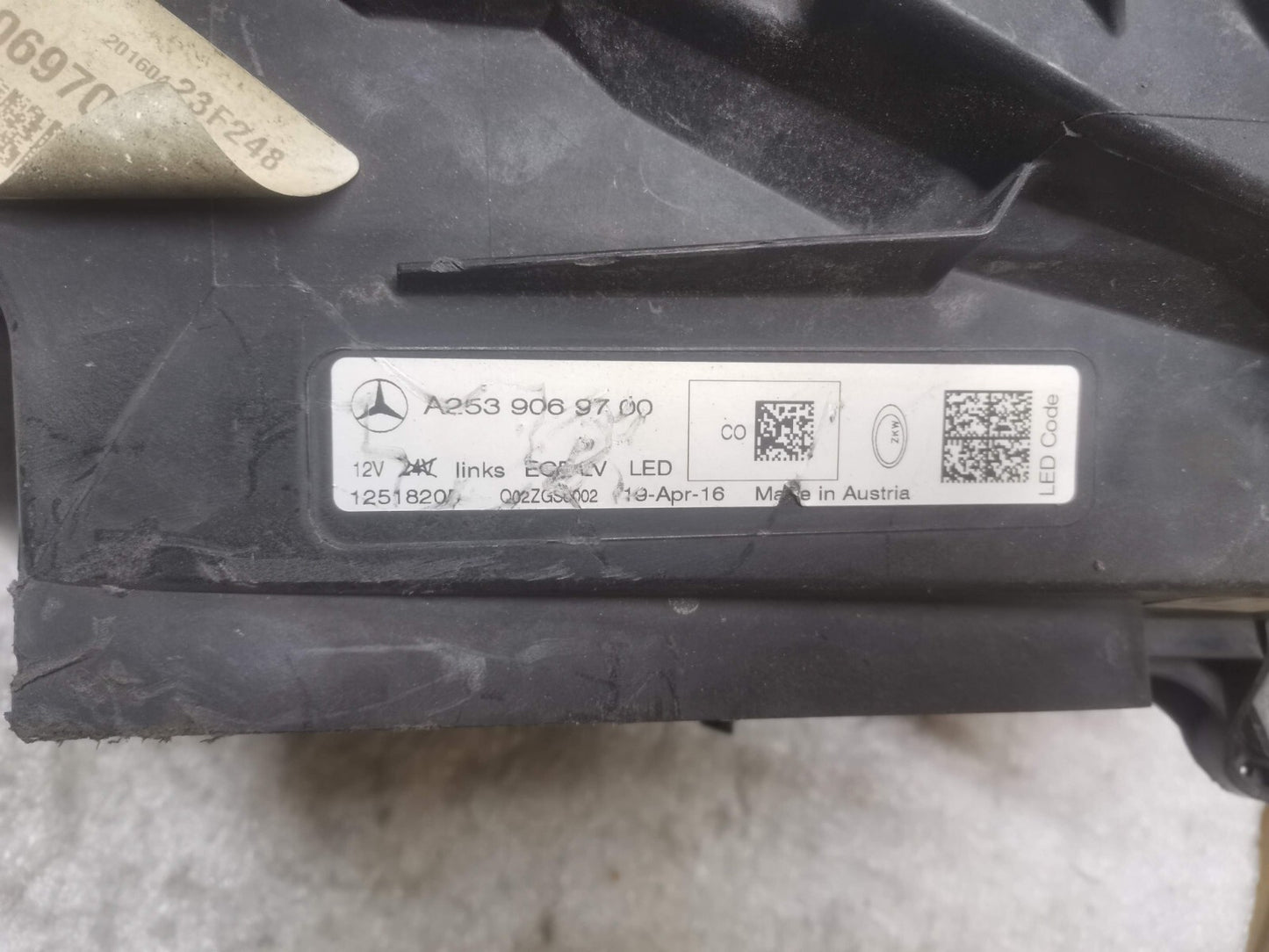 MERCEDES GLC W253 passenger LED HIGH PERFORMANCE HEADLIGHT A25390697 M53