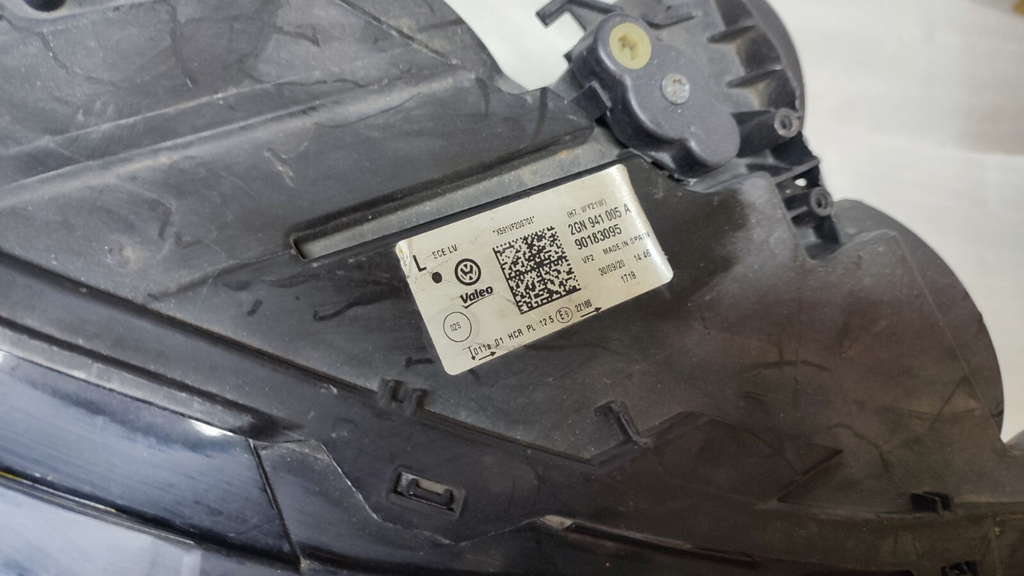 VOLKSWAGEN T-CROSS FRONT LEFT PASSENGER SIDE HEADLIGHT 2GN941005A vw160