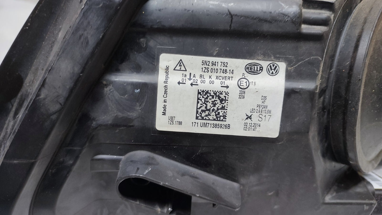 VOLKSWAGEN TIGUAN HEADLIGHT XENON FRONT RIGHT DRIVER SIDE R LINE MK1 vw142