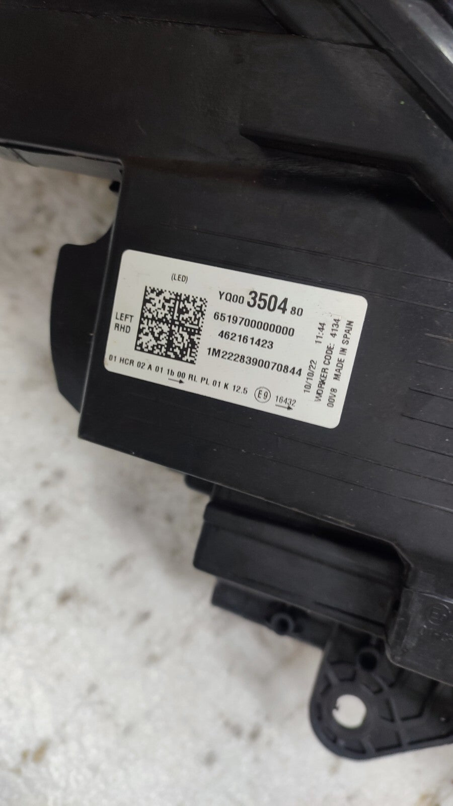 VAUXHALL CROSSLAND X HEADLAMP LEFT SIDE N/S LED 2017 - 2021 462161423 vxcr82