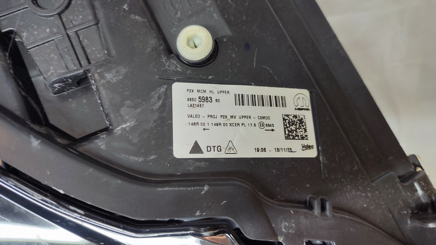 Peugeot 2008 gt 2 FL full projector headlamp headlight 9850598380 psa69