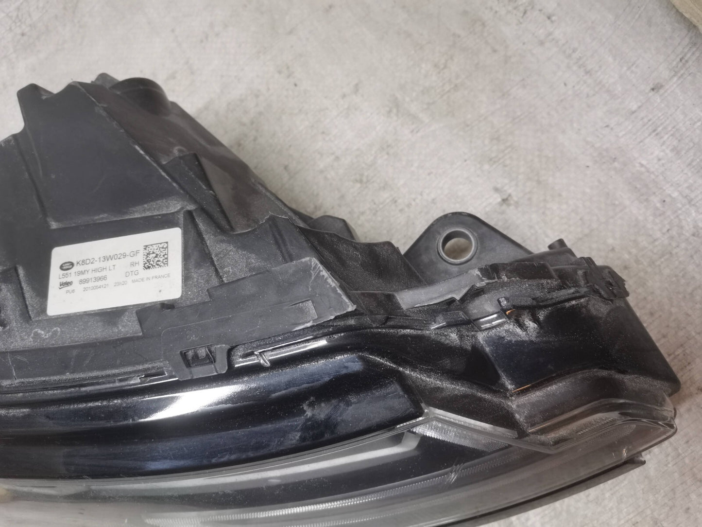 RANGE ROVER EVOQUE L551 2020 FRONT RIGHT DRIVER HEADLIGHT K8D2-13W029-GF jlr30